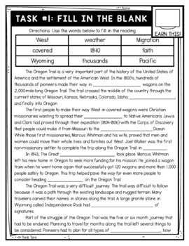 Oregon Trail Thinktivity™ Reading Comprehension - Westward Expansion - Image 2