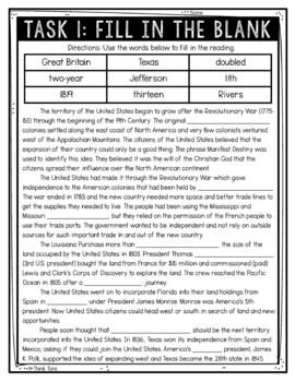 Manifest Destiny Reading Comprehension Challenge - Close Reading Activity - Image 2