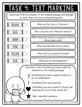 Manifest Destiny Reading Comprehension Challenge - Close Reading Activity - Image 4