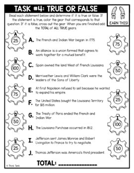 Louisiana Purchase Thinktivity™ Reading Comprehension - Westward Expansion - Image 3