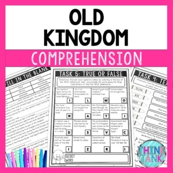 Old Kingdom - Ancient Egypt Reading Comprehension Challenge - Close Reading