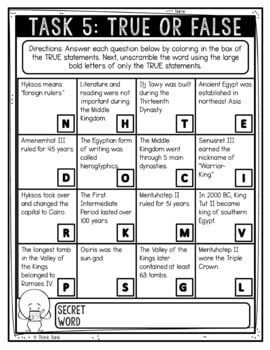 Middle Kingdom of Ancient Egypt Reading Comprehension Challenge - Close Reading - Image 3