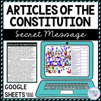 Articles of the Constitution Secret Message Activity For Google Sheets™