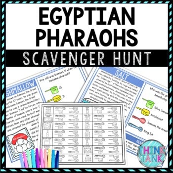 Pharaohs Activity - Scavenger Hunt Challenge - Ancient Egypt