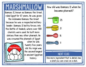 Pharaohs Activity - Scavenger Hunt Challenge - Ancient Egypt - Image 2