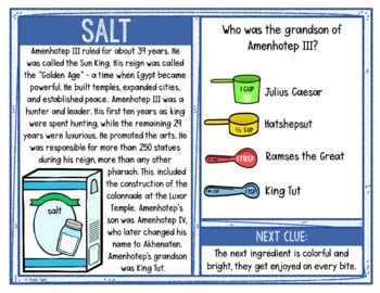 Pharaohs Activity - Scavenger Hunt Challenge - Ancient Egypt - Image 4