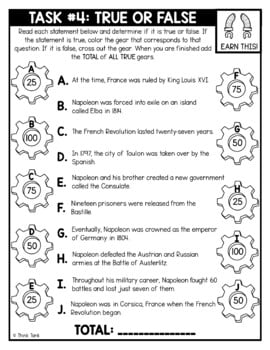 Napoleon Bonaparte Thinktivity™ Reading Comprehension - French Revolution - Image 3