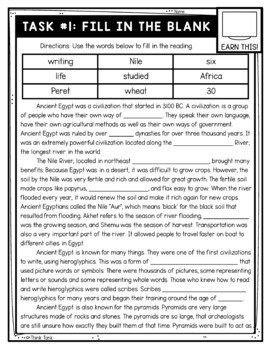 Ancient Egypt Thinktivity™ Reading Comprehension - Image 2