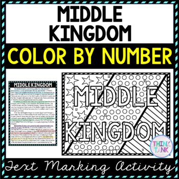 Middle Kingdom Color by Number, Reading Passage and Text Marking