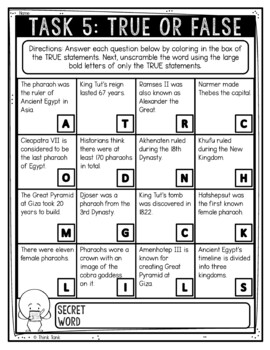 Egyptian Pharaohs Reading Comprehension Challenge - Close Reading - Image 3