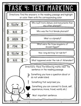 Egyptian Pharaohs Reading Comprehension Challenge - Close Reading - Image 4