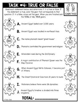 Egyptian Pharaohs Thinktivity™ Reading Comprehension - Ancient Egypt - Image 3