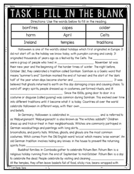 Halloween Around the World Reading Comprehension Challenge - Close Reading - Image 2