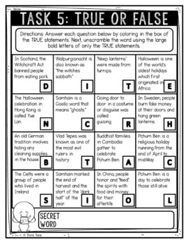 Halloween Around the World Reading Comprehension Challenge - Close Reading - Image 3