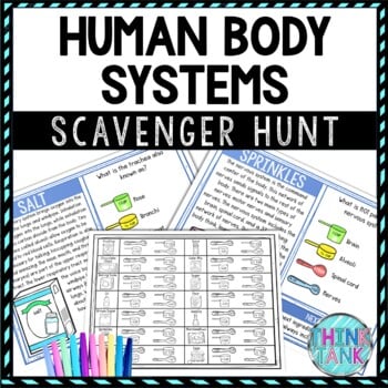 Human Body Systems Activity - Scavenger Hunt Challenge - Biology