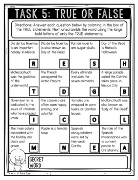 Day of the Dead Reading Comprehension Challenge - Dia de los Muertos - Image 3