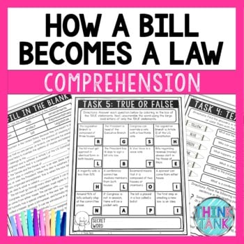 How a Bill becomes a Law Reading Comprehension Challenge - Close Reading