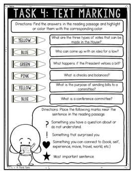 How a Bill becomes a Law Reading Comprehension Challenge - Close Reading - Image 4