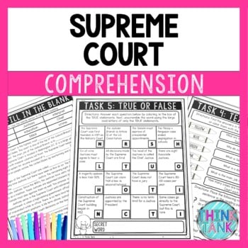 Supreme Court Reading Comprehension Challenge - Close Reading - Judicial Branch