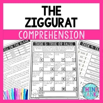 Ziggurats of Ancient Mesopotamia Reading Comprehension Challenge - Close Reading
