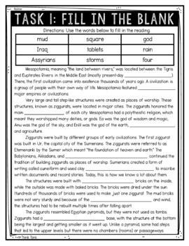 Ziggurats of Ancient Mesopotamia Reading Comprehension Challenge - Close Reading - Image 2