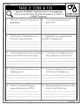 Articles of Confederation Reading Comprehension CSI Spy Mystery - Close Reading - Image 4