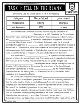 Constitutional Convention Reading Comprehension CSI Spy Mystery - Close Reading - Image 2