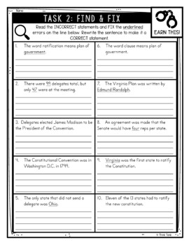 Constitutional Convention Reading Comprehension CSI Spy Mystery - Close Reading - Image 4