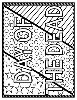 Day of the Dead Color by Number, Reading Passage and Text Marking - Image 2