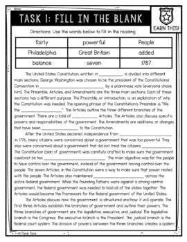 Constitution Articles Reading Comprehension CSI Spy Mystery - Close Reading - Image 2