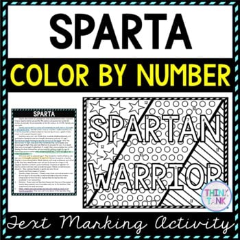 Sparta Color by Number, Reading Passage and Text Marking