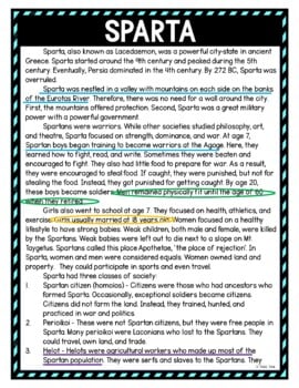 Sparta Color by Number, Reading Passage and Text Marking - Image 4
