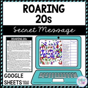 Roaring 20s Secret Message Activity For Google Sheets™