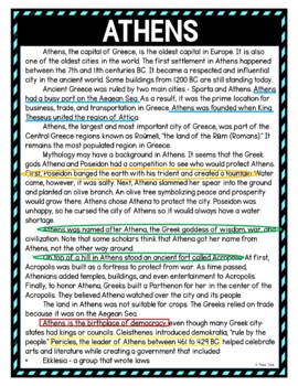 Athens Color by Number, Reading Passage and Text Marking - Image 4