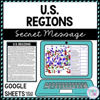 U.S. Regions Secret Message Activity For Google Sheets™