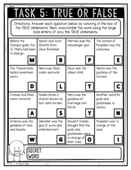 Greek Gods Reading Comprehension Challenge - Close Reading - Greek Mythology - Image 3