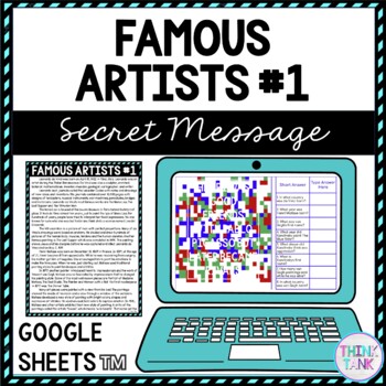 Famous Artists #1 Secret Message Activity For Google Sheets™