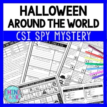 Halloween Around the World Reading Comprehension CSI Spy Mystery - Close Reading
