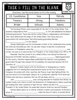 Founding Fathers Reading Comprehension CSI Spy Mystery - Close Reading - Image 2