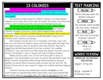 American Revolution Reading Passages and Text Marking - Revolutionary War - Image 3