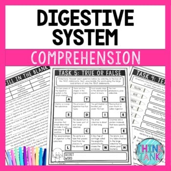 Digestive System Reading Comprehension Challenge - Close Reading