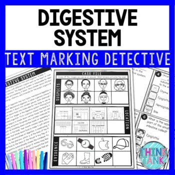 Digestive System Text Marking Detective Mystery - Reading Passages