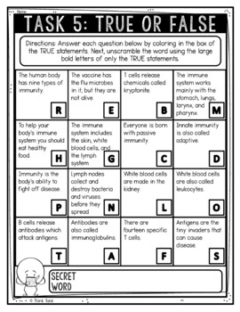 Immune System Reading Comprehension Challenge - Close Reading - Image 3