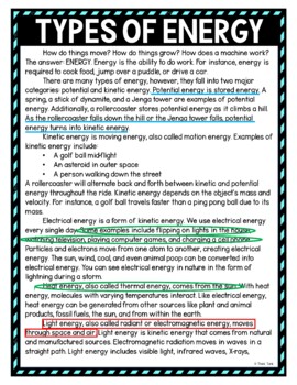 Types of Energy Color by Number, Reading Passage and Text Marking - Image 4