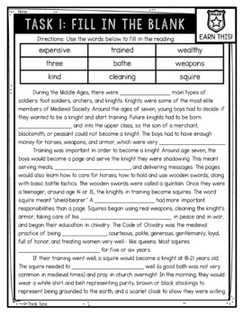 Medieval Knights Reading Comprehension CSI Spy Mystery - Close Reading - Image 2