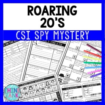 Roaring 20s Reading Comprehension CSI Spy Mystery - Close Reading