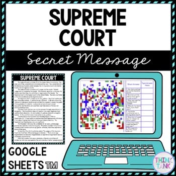 Supreme Court Secret Message Activity For Google Sheets™