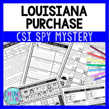 Louisiana Purchase Reading Comprehension CSI Spy Mystery - Close Reading