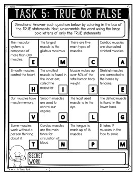 Muscular System Reading Comprehension Challenge - Close Reading - Image 3