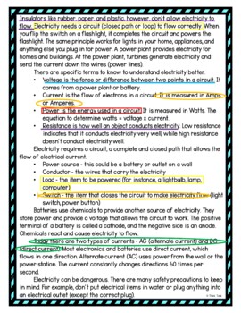 Electricity Color by Number, Reading Passage and Text Marking - Image 4